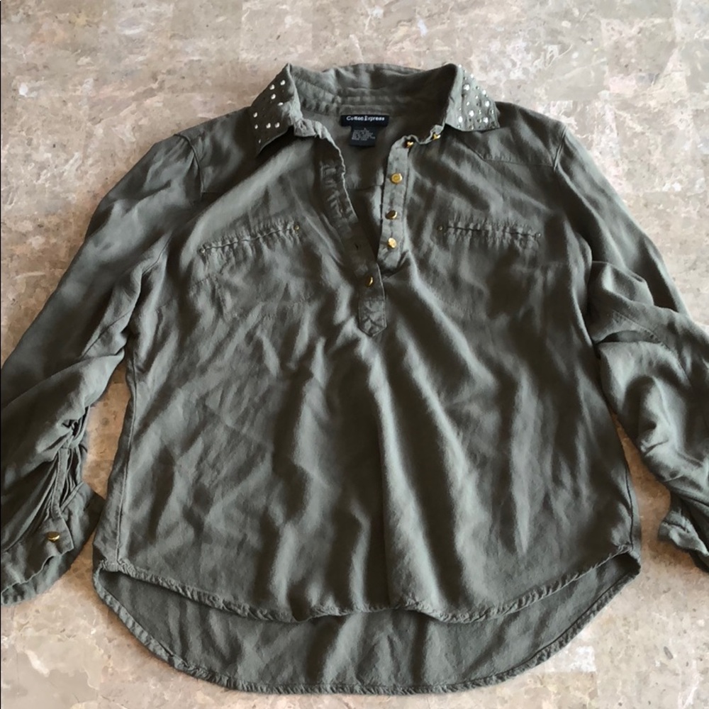 Green gold/silver long sleeve